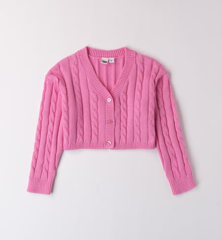 Cardigan bambina con trecce
 ROSA-2415