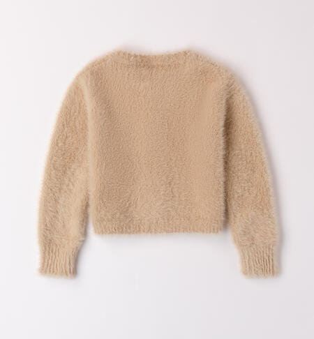 Girl cardigan in tricot BEIGE-0941