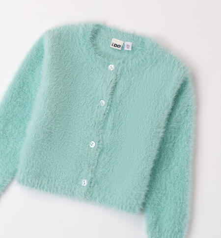 Girl cardigan in tricot DARK MINT-4143