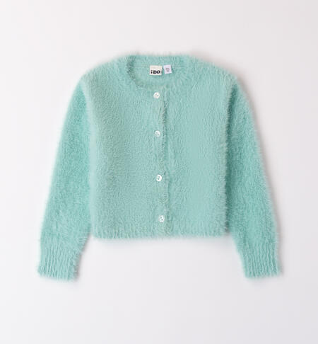 Girl cardigan in tricot DARK MINT-4143