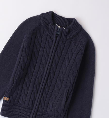 Cardigan con zip bambino
 NAVY-3885