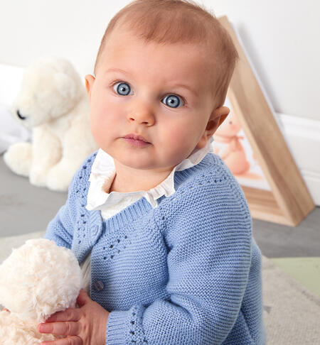 Cotton Baby Girl Cardigan LIGHT BLUE