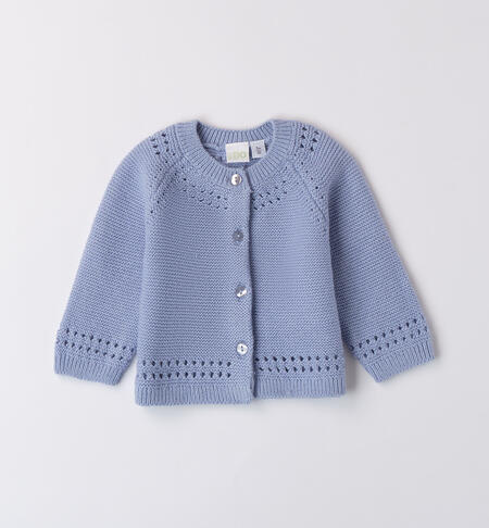 Cotton Baby Girl Cardigan AZZURRO-3661