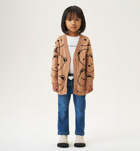 Cardigan for girl BROWN