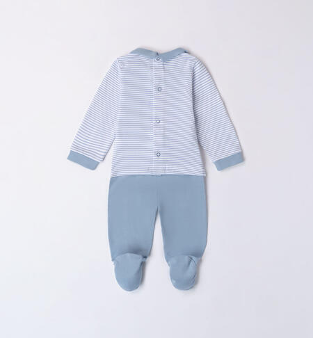 Baby boy light blue hospital outfit BIANCO-AZZURRO-6054