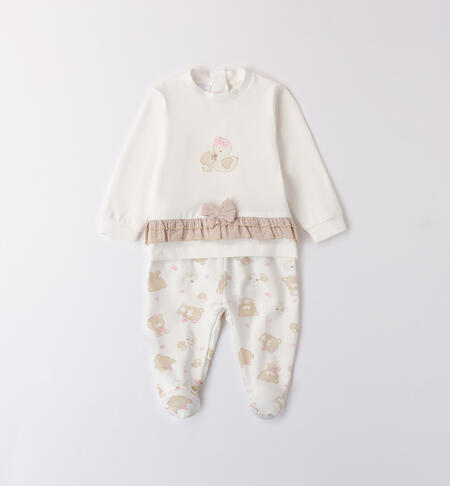 Newborn Baby Girl Outfit CREAM