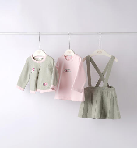 Three-piece Baby Girl Outfit GREEN