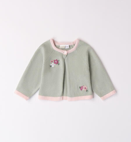 Three-piece Baby Girl Outfit VERDE SALVIA-4817