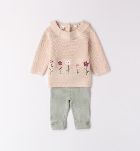 Cotton Baby Girl Outfit CREAM