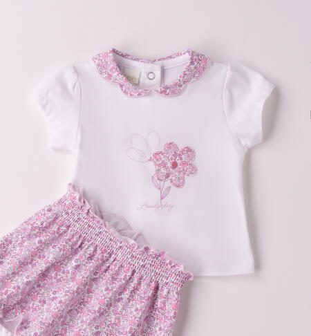 Baby Girl Outfit BIANCO-LILLA-6BFB