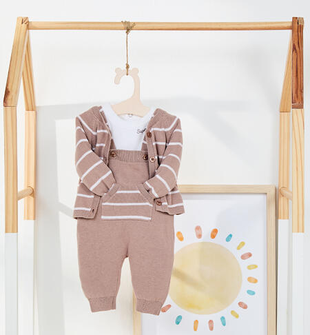 iDO Three-Piece Baby Outfit BEIGE