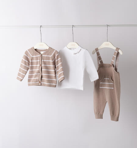 iDO Three-Piece Baby Outfit BEIGE-0437