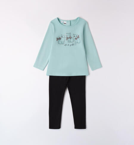 Girl's outfit with leggings NERO-0658