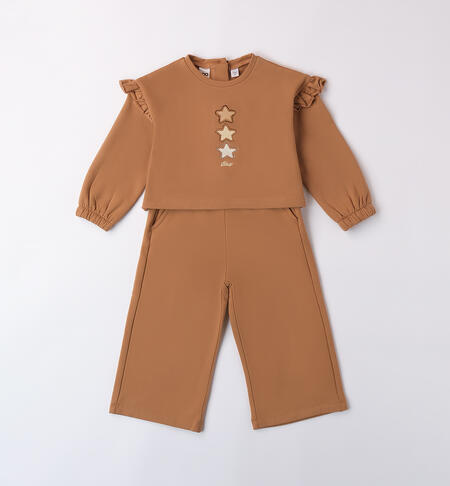 Girl two-piece suit BEIGE-0729