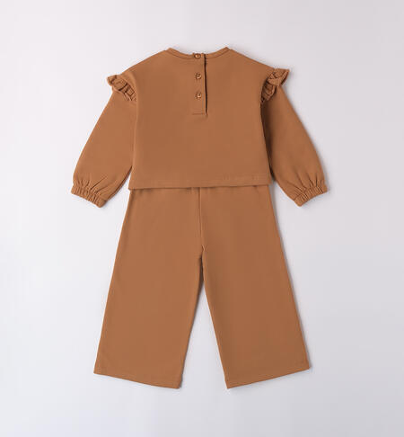 Girl two-piece suit BEIGE-0729