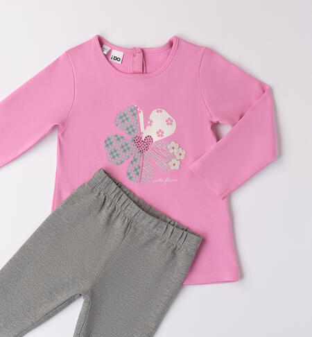 Full baby girl leggings GRIGIO MELANGE-8970