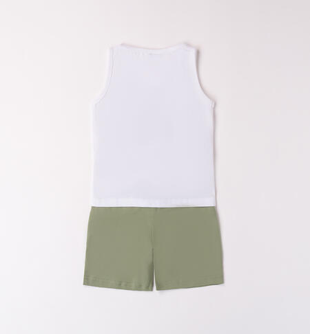 Monkey tank top outfit for boys BIANCO-0113