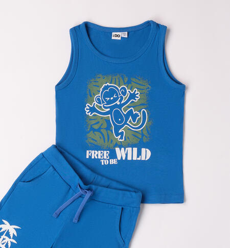 Monkey tank top outfit for boys TURCHESE-3743