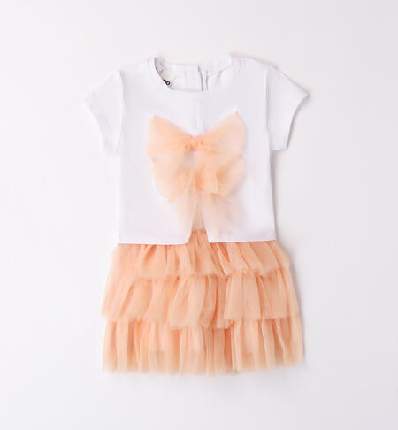 Girls' set with tulle WHITE