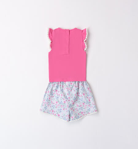 Girl's floral outfit VERDE-ROSA-6AAP