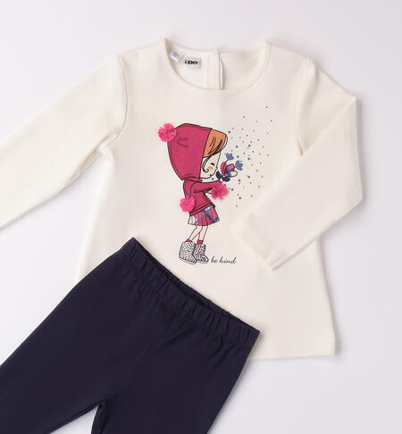 Completo leggings e maglia bambina
 NAVY-3854