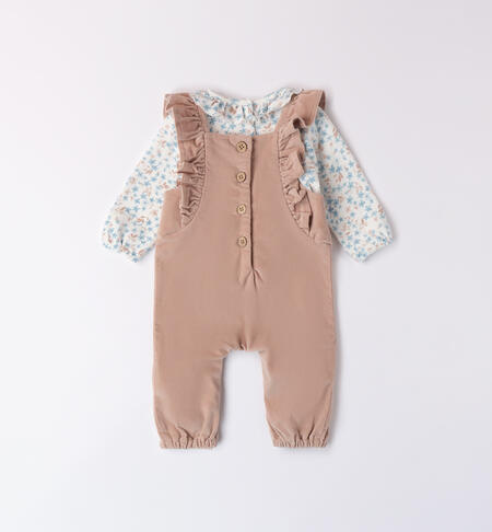 Baby Girl Outfit with Overalls TORTORA-2912