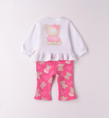 iDO Baby Girl Outfit FUCSIA-BEIGE-6BGE