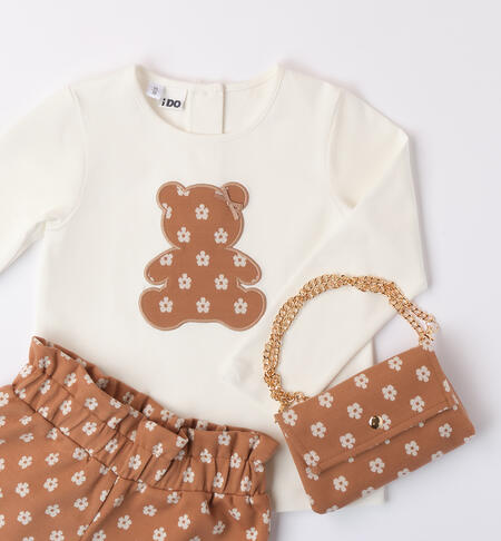 Girl's outfit with bag BEIGE-0729