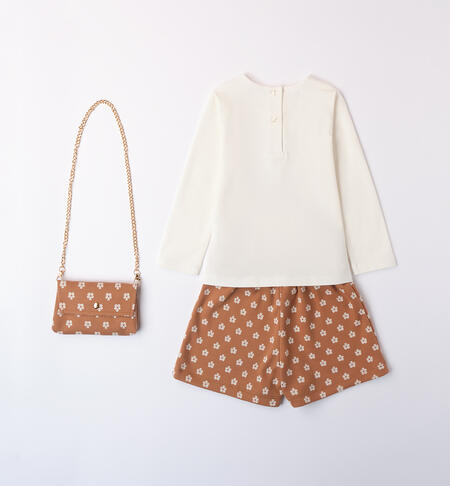 Girl's outfit with bag BEIGE-0729