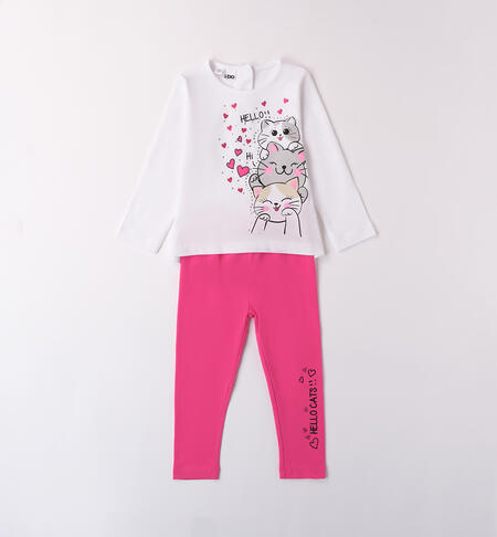 Kitten outfit for girls WHITE