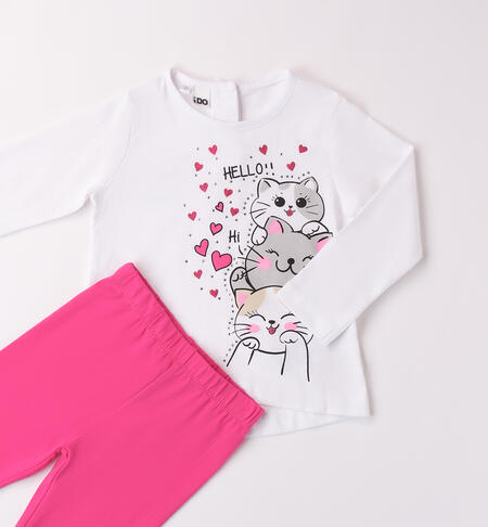 Kitten outfit for girls BIANCO-0113