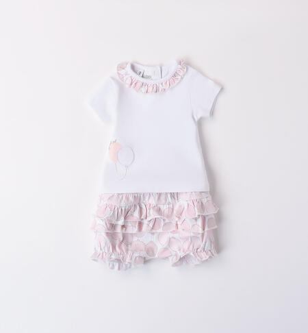 iDO girls' two-piece outfit WHITE