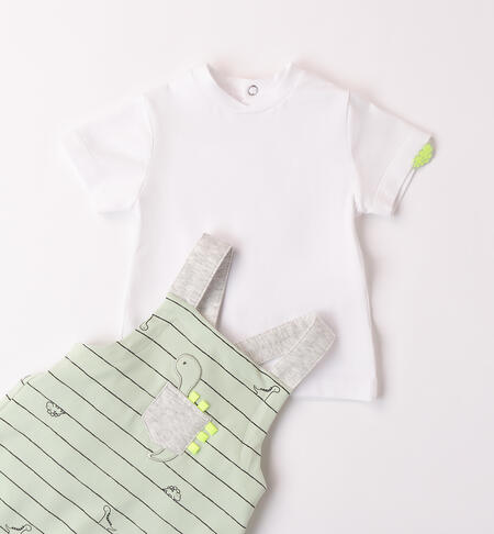 Newborn Overalls Set VERDE-ANTRACITE-6BCW