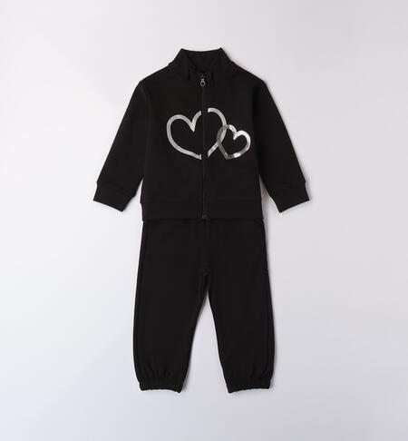 Completo sportivo bambina NERO-0658