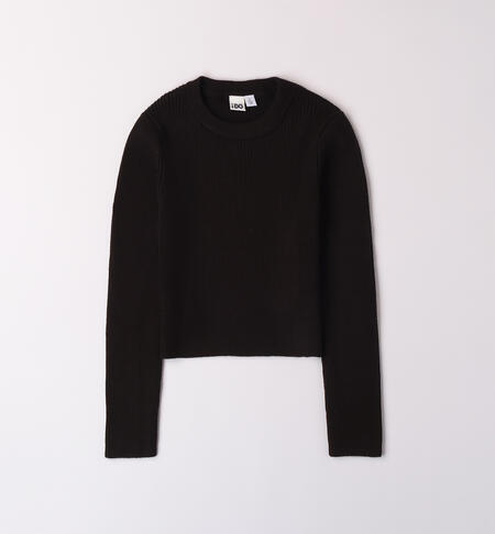 Turtleneck sweater for girl BLACK