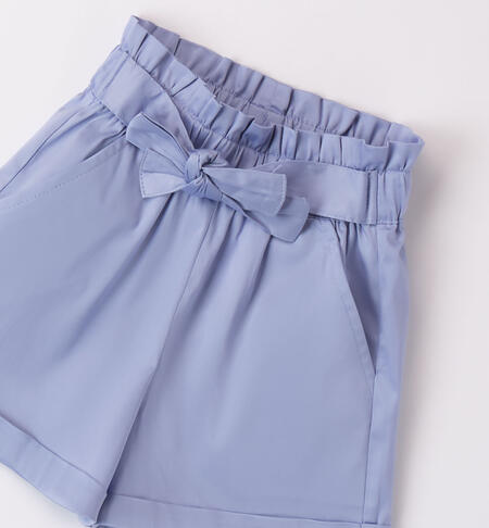 Elegante pantalone corto per bambina AZZURRO-3664