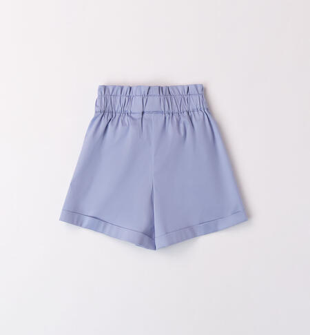 Elegante pantalone corto per bambina AZZURRO-3664