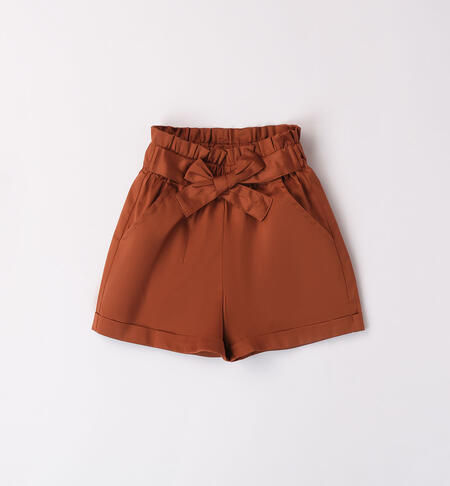 Elegant shorts for girls from 9 months to 8 years MOCHA BISQUE-1136