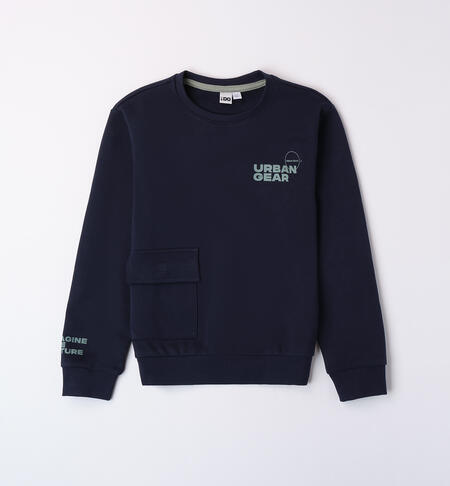 Felpa 100% cotone da ragazzo NAVY-3885