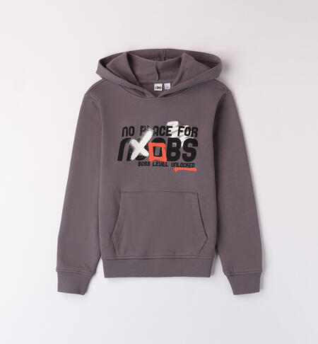 Boy 100% cotton sweatshirt GRIGIO SCURO-0564