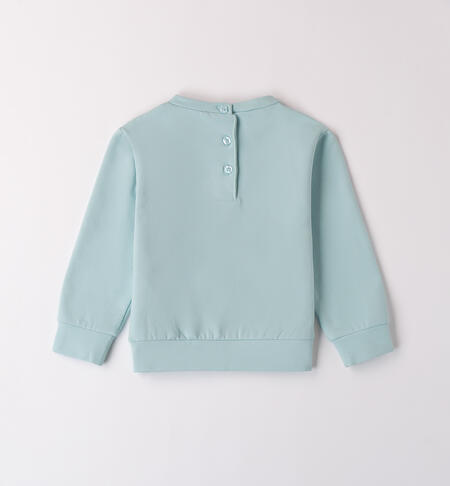 Girl sweatshirt with rhinestones DARK MINT-4143