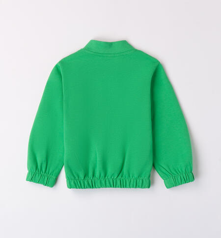 Girl's sweatshirt with zipper VERDE-5143