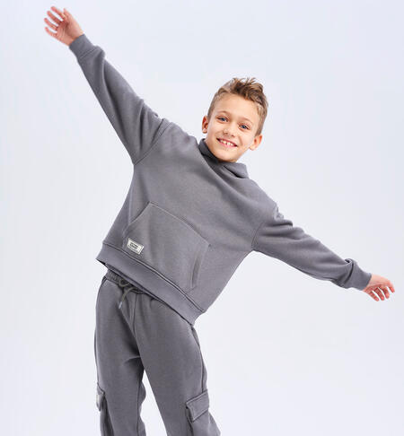 Sweatshirt kids unisex model GRIGIO SCURO-0564