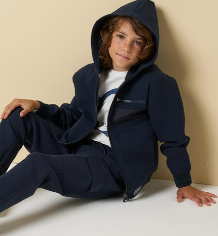 Felpa bambino con cerniera DARK NAVY-3896