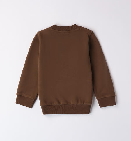 Baby boy sweatshirt with cab MARRONE-0876