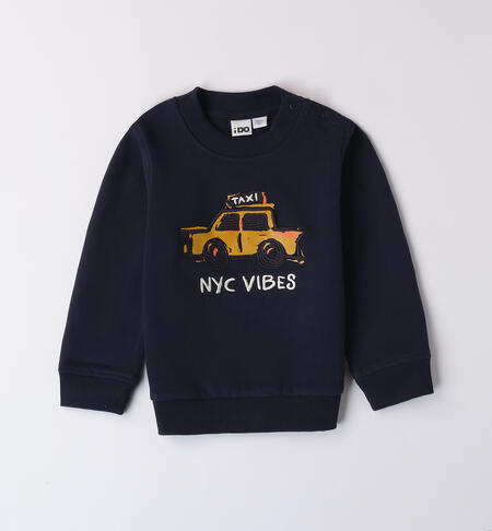 Baby boy sweatshirt with cab BLUE