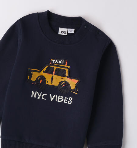 Baby boy sweatshirt with cab NAVY-3885