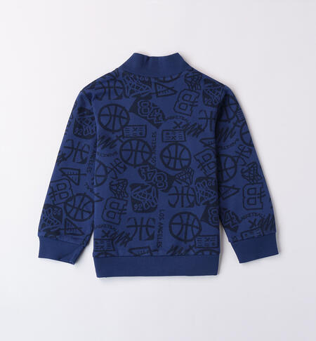 Boy's zippered sweatshirt  BLU-BLU-6BAR