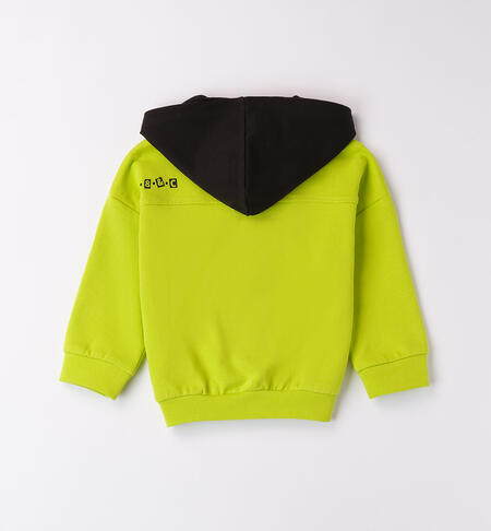 OPEN LONG SLEEVE SWEATER WITH ZIP OR BUTTONS  VERDE-5237