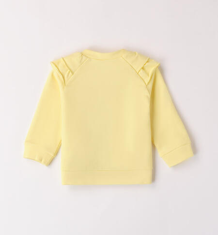 Girls' zip-up sweatshirt GIALLO-1415